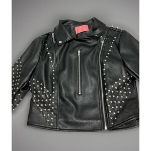 Azalea Wang Stud & Spiked Moto Jacket Size Large